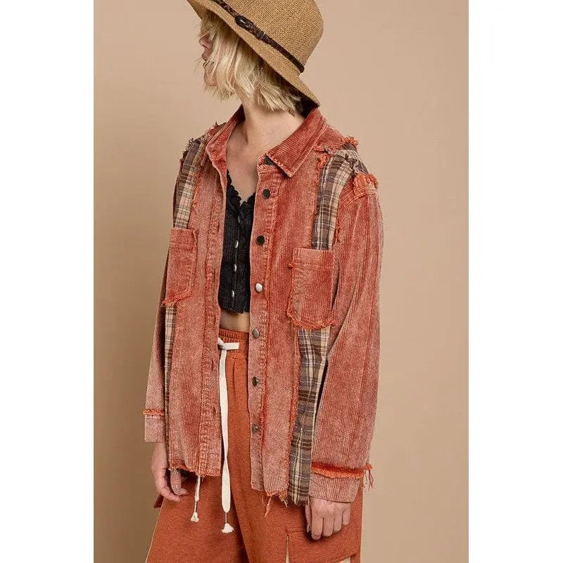 Corduory Plaid Jacket LECCE
