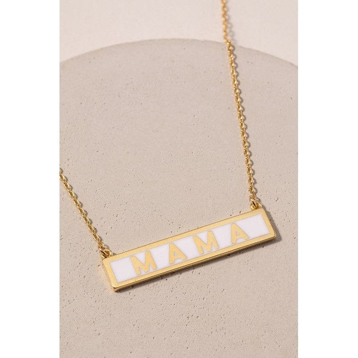 Mama tag charm necklace