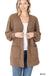 Puff Sleeve Popcorn Cardigan With Pockets Zenana