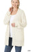 Puff Sleeve Popcorn Cardigan With Pockets Zenana