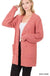 Puff Sleeve Popcorn Cardigan With Pockets Zenana