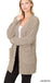 Puff Sleeve Popcorn Cardigan With Pockets Zenana