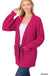 Puff Sleeve Popcorn Cardigan With Pockets Zenana