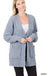 Puff Sleeve Popcorn Cardigan With Pockets Zenana