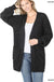Puff Sleeve Popcorn Cardigan With Pockets Zenana