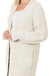 Puff Sleeve Popcorn Cardigan With Pockets Zenana