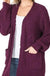 Puff Sleeve Popcorn Cardigan With Pockets Zenana