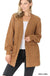 Puff Sleeve Popcorn Cardigan With Pockets Zenana