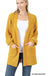 Puff Sleeve Popcorn Cardigan With Pockets Zenana