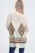 Aztec knit long sleeve cardigan