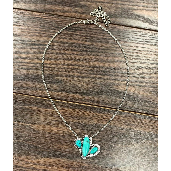 Small Cable Chain Turquoise Cactus