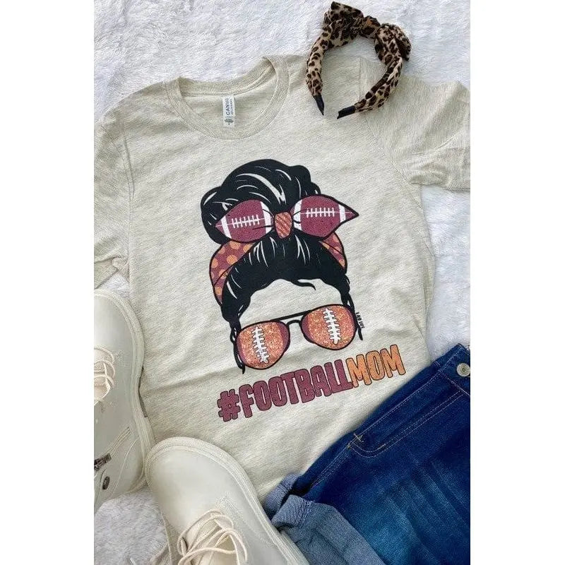 Hashtag Football Mom T-shirt L&B