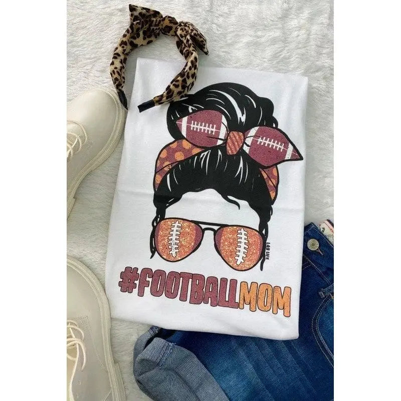 Hashtag Football Mom T-shirt L&B