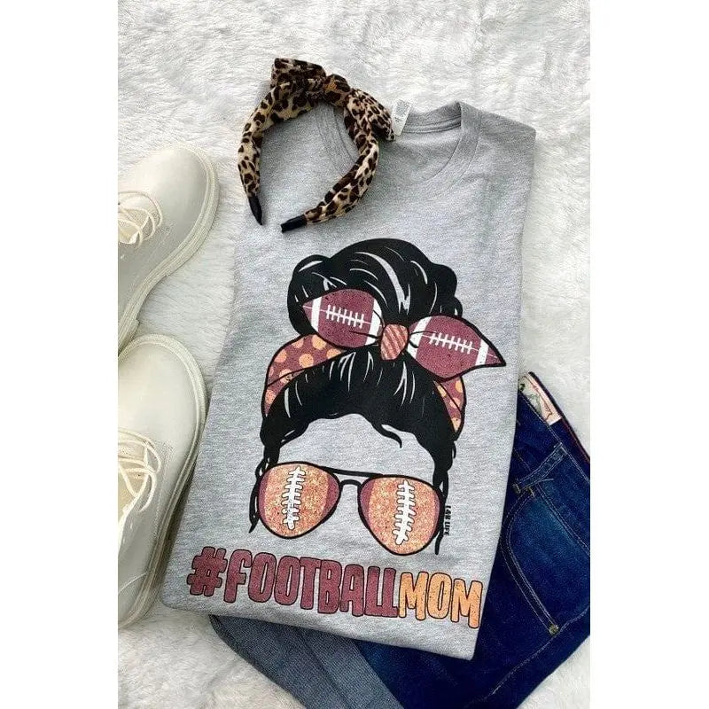 Hashtag Football Mom T-shirt L&B