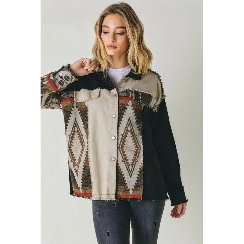 Camisa estampada con botones