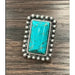 1.5" Natural Turquoise Adjustable Ring - LECCE