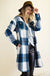 Button down plaid midi shirt jacket fashion district