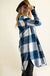 Button down plaid midi shirt jacket fashion district