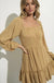 Smock detail ruffle mini dress
