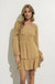 Smock detail ruffle mini dress