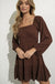 Smock detail ruffle mini dress