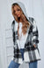 Plaid Drawstring Hooded Jacket miss sparkling