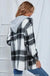 Plaid Drawstring Hooded Jacket miss sparkling