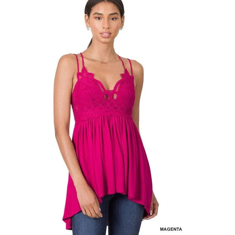 Crochet lace cami LECCE
