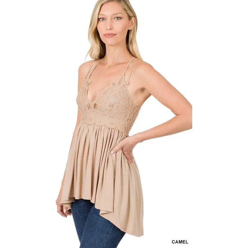 Crochet lace cami LECCE
