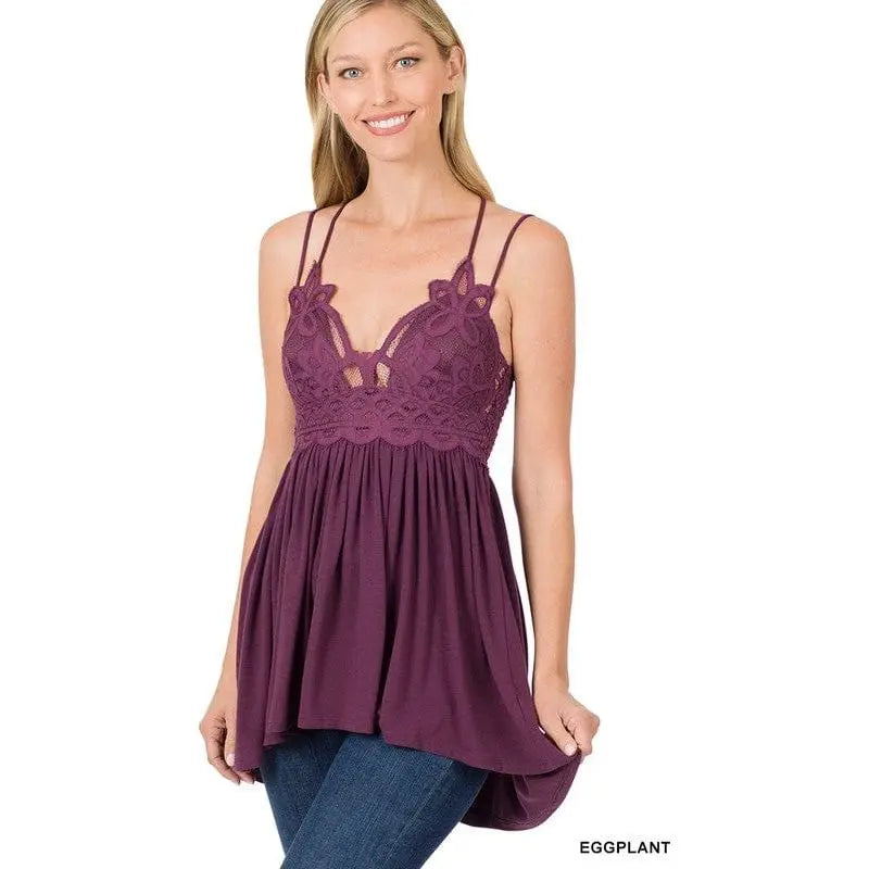 Crochet lace cami LECCE