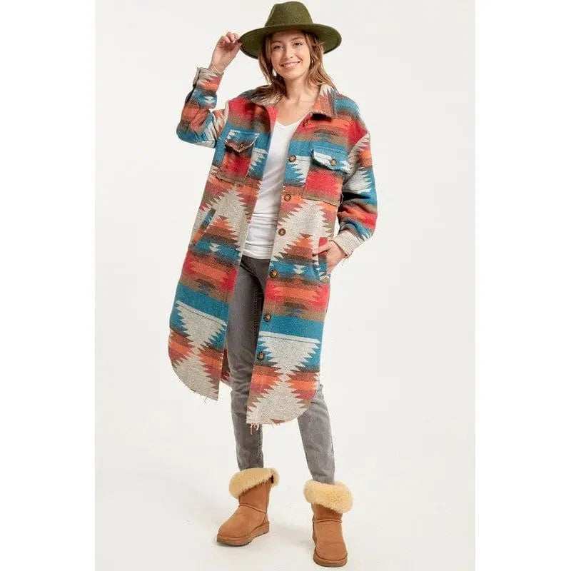 Aztec long coat