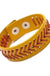 SOFTBALL LEATHER SNAP BRACELET