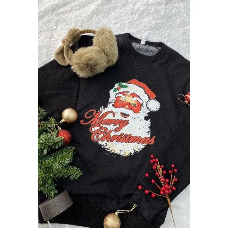 Merry Christmas santa and mistletoe L&B