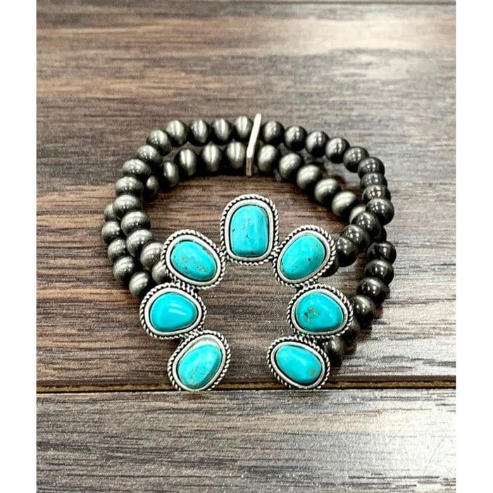 Turquoise blossom bracelet