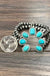 Navajo pearl stretch bracelet, squash blossom natural turquoise isac trading