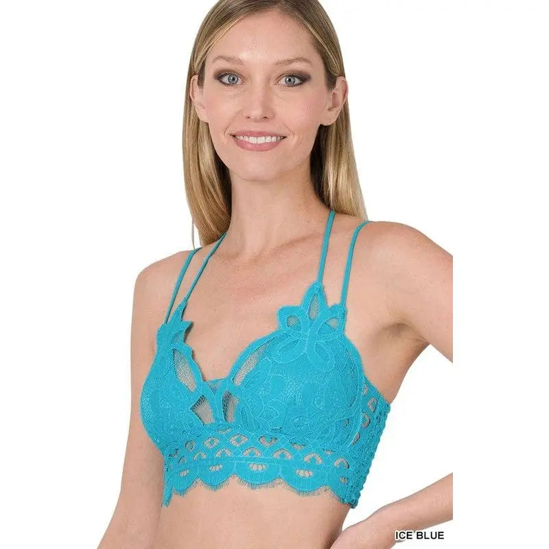 Crochet Lace Bralette With Bra Pads Zenana