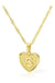 Initial letter heart pendant necklace Beautysis