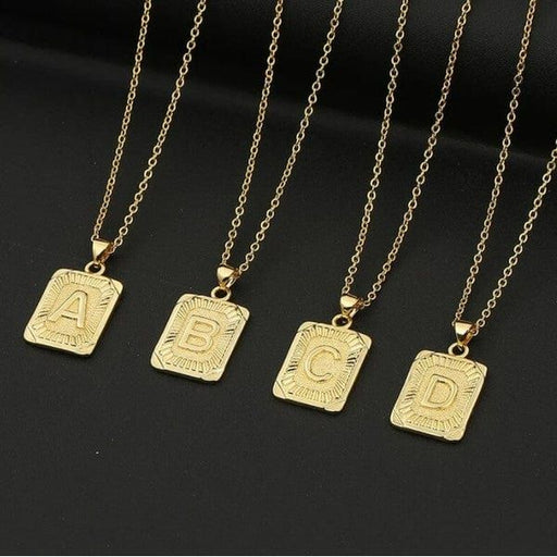 Initial letter pendant necklace