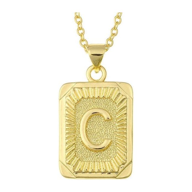 Initial letter pendant necklace