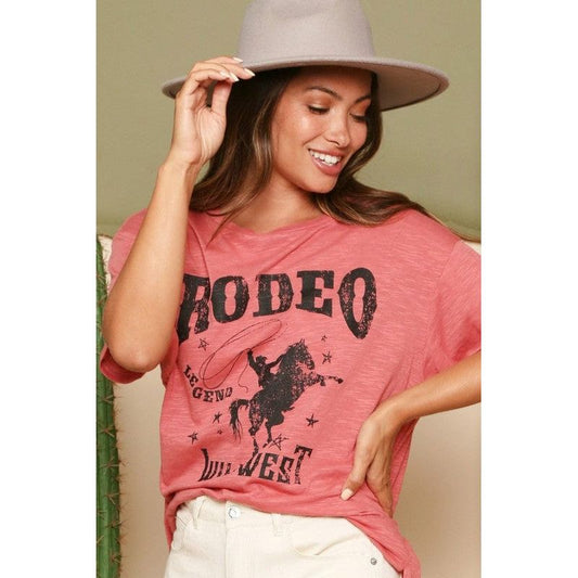 Rodeo graphic print top