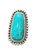 1.7" Natural Turquoise Adjustable Ring - LECCE
