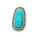 1.7" Natural Turquoise Adjustable Ring - LECCE