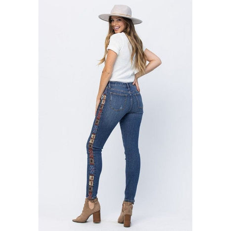 judy blue western print relaxed fit