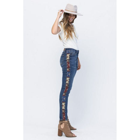 judy blue western print relaxed fit