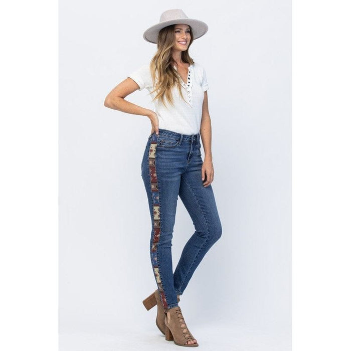 Judy Blue western print relaxed fit