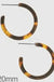 25mm Tortoise Acetate Open Octagaon Hoop Earrings