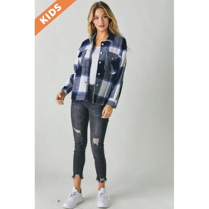 Oversize plaid shirt jacket Davi & Dani