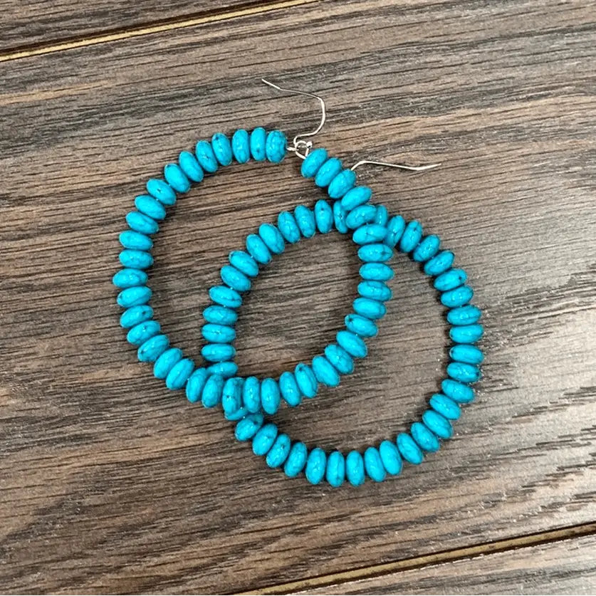 2.5" Long 8mm Beaded Hoop - LECCE