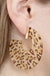 BROWN LEOPARD PRINT HOOP EARRINGS LECCE