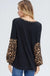Cheetah Puff Sleeve Knit Sweater